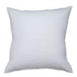 Ripples Quilted Pillow Cover - White